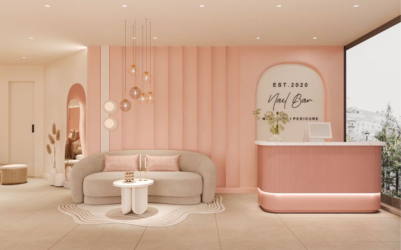 Empfangs- und Wartebereich der Nail Bar in Kassel